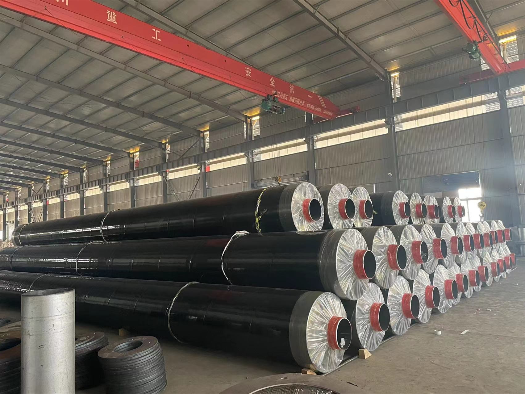 钢套钢蒸汽保温钢管